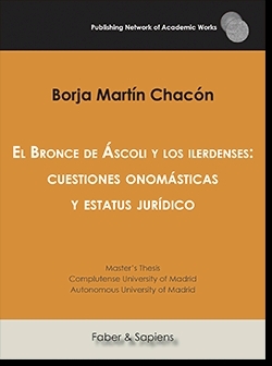 El Bronce de Áscoli y los ilerdenses: cuestiones onomásticas y estatus jurídico