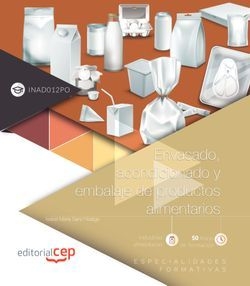 ENVASADO ACONDICIONADO Y EMBALAJE DE PRODUCTOS ALIMENTARIOS