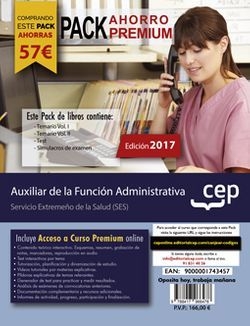 PACK AHORRO PREMIUM AUXILIAR DE LA FUNCION ADMINISTRATIVA SES