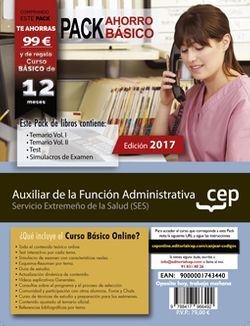 PACK AHORRO BASICO AUXILIAR ADMINISTRATIVO SERVICIO EXTREMEÑO DE SALUD