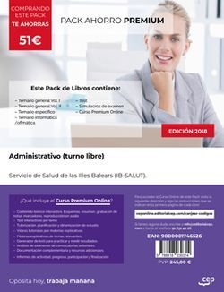 PACK AHORRO PREMIUM ADMINISTRATIVO IB SALUT (TURNO LIBRE)