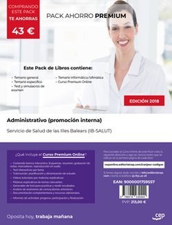 PACK AHORRO PREMIUM ADMINISTRATIVO IB SALUT (PROMOCION INTERNA)