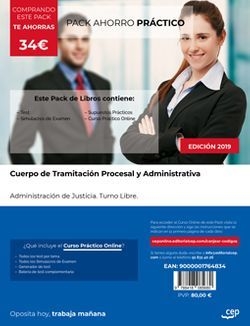 CUERPO DE TRAMITACIÓN PROCESAL Y ADMINISTRATIVA ADMINISTRACIÓN JUSTICIA TURNO LIBRE