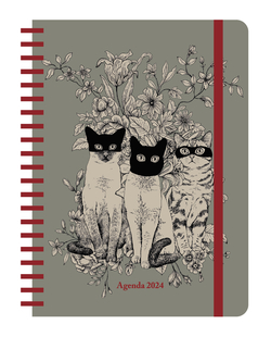 AGENDA ANUAL SEMANAL 2024 LAURA AGUSTI "GATOS"