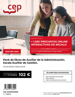 PACK DE LIBROS Oposiciones Auxiliar de la Administración. Escala Auxiliar de Ges