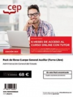 PACK LIBROS Y CURSO ONLINE 6 MESES CUERPO GENERAL AUXILIAR
