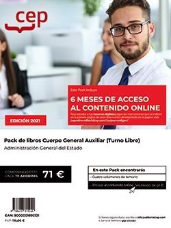 PACK TEÓRICO + CONTENIDO ONLINE. CUERPO GENERAL AUXILIAR DE LA ADMINISTRACIÓN DE