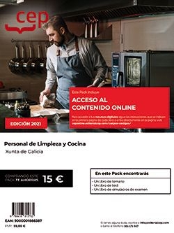 PACK LIBROS + CONTENIDO ONLINE. PERSONAL DE LIMPIEZA Y COCINA. XUNTA DE GALICIA