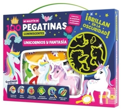 MALETIN 100 PEGATINAS LUMINISCENTES UNICORNIOS I FANTASIA