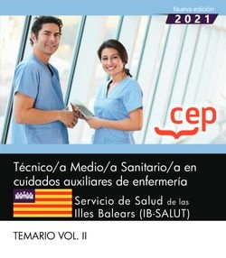 Técnico/a Medio/a Sanitario/a en cuidados auxiliares de enfermería. Servicio de