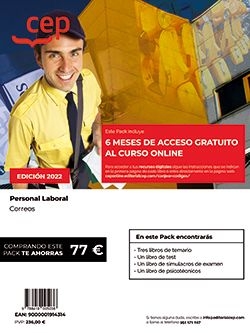 PACK LIBROS Y CURSO ONLINE 6 MESES PERSONAL LABORAL CORREOS