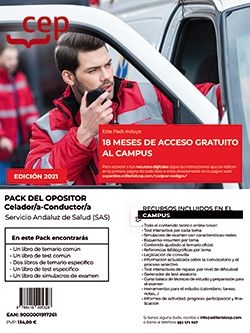 PACK DEL OPOSITOR CELADOR;A-CONDUCTOR;A SERVICIO ANDALUZ SALUS SAS