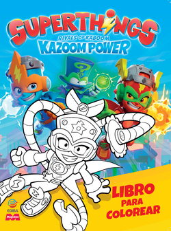 Libro para colorear Superthings Kazoom Power Battle - España