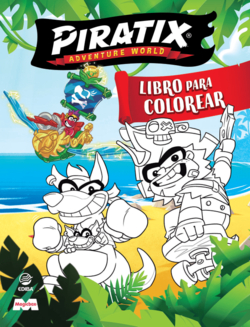 Libro para colorear Piratix Nº 2 - Golden Treasure a Crazy Jungle