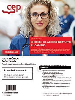 PACK TEORICO ENFERMERA;O SERVICIO VASCO DE SALUD OSAKIDETZA