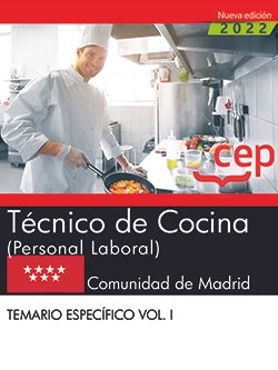 Técnico de Cocina (Personal Laboral). Comunidad de Madrid. Temario específico. V