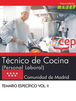 Técnico de Cocina (Personal Laboral). Comunidad de Madrid. Temario específico. V