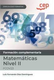 MANUAL COMPETENCIA CLAVE MATEMATICAS NIVEL II ESPECIALIDADES FORMATIVA