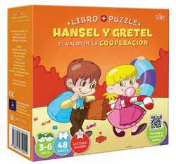 Hansel y gretel.(valor cooperacion).libro-puzzle 48 piezas