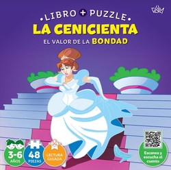Cenicienta.(valor bondad).libro-puzzle 48 piezas