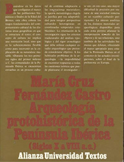 ARQUEOLOGIA PROTOHISTORICA DE LA PENINSULA IBERICA