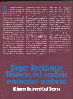 HISTORIA DEL ANALISIS ECONOMICO MODERNO