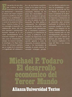 DESARROLLO ECONóMICO DEL TERCER MUNDO, EL