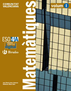 ContextDigital Matemàtiques 4 A ESO Comunitat Valenciana