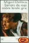 Señora de rojo sobre fondo gris....DL