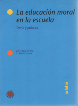 LA EDUCACION MORAL EN LA ESCUELA