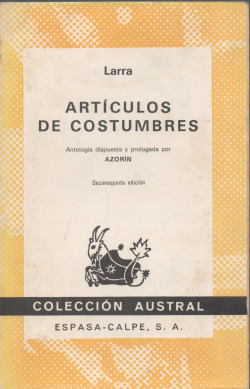 Atículos de Costumbres.