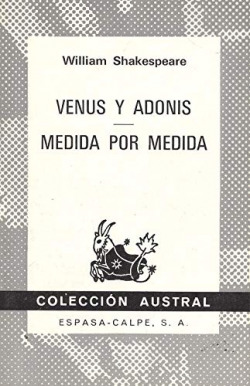 1576.VENUS ADONIS.MEDIDA POR MEDIDA/ANTIGUA AUSTRAL