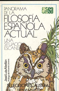 PANORAMA DE LA FILOSOFIA ESPAÑOLA ACTUAL