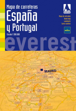 Mapa de carreteras de España y Portugal. 1:300.000