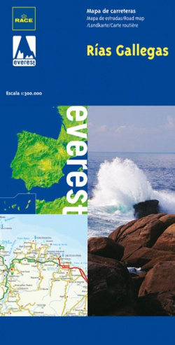 Mapa turístico de las Rías Gallegas.