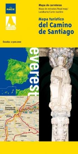 Mapa turístico del Camino de Santiago.