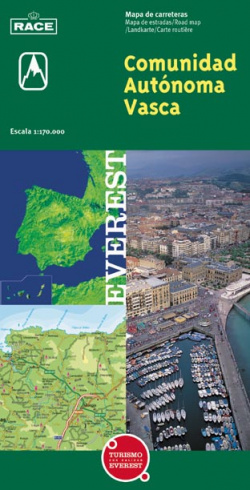 Mapa de la Comunidad Autónoma Vasca.