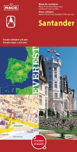 Santander, Cantabria. Plano callejero y mapa de carreteras.