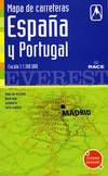 Mapa de carreteras de España y Portugal. 1:1.100.000
