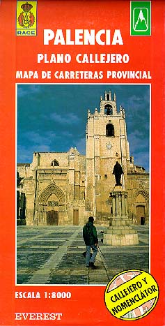 Palencia. Plano callejero y mapa de carreteras.