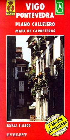 Vigo y Pontevedra. Plano callejero y mapa de carreteras
