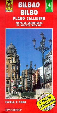 Bilbao, Vizcaya. Plano callejero y mapa de carreteras