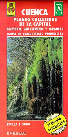 Cuenca, Belmonte, San Clemente y Tarancón. Plano callejero y mapa de carreteras.
