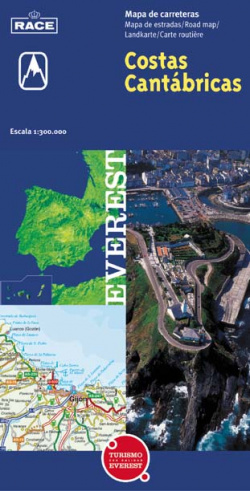 Mapa turístico de las Costas Cantábricas