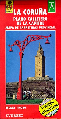 La Coruña. Plano callejero y mapa de carreteras.