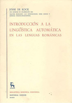 INTROD. A LA LINGUISTICA AUTOMATICA L.ROMANICAS.