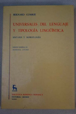UNIVERSALES DEL LENGUAJE Y TIPOLOGIA LINGUISTICA.