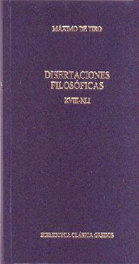 Disertaciones Filosoficas Xviii-Xli
