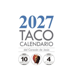 (2026).TACO CALENDARIO SAGRADO CORAZON DE JESUS/CON PEANA