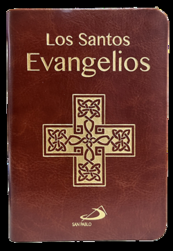 Los santos Evangelios - minibolsillo - piel cruz dorada